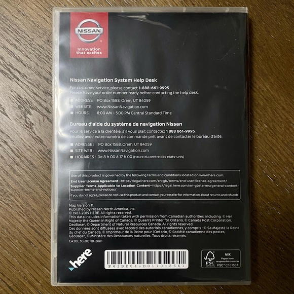 New Nissan Navigation Update Second Gen V11 D43BE04-D0110-2661 - Picture 6 of 7